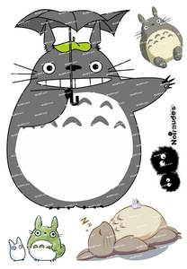大号F0007-05龙猫Totoro卡通动漫笔记本电脑手机手机旅行箱贴纸