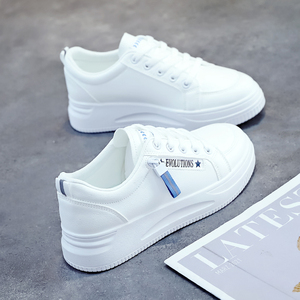 【100%真皮】AD Hepburn小白鞋2024夏季新款全皮内增高白色板鞋女