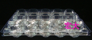 新款15枚装鸽子蛋托盘吸塑塑料蛋托鸽子蛋包装盒透明鸡蛋托箱盒蓝