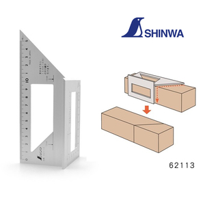 高精度角尺日本亲和62113 木工手工斜角规45度90度铝不锈钢梯形