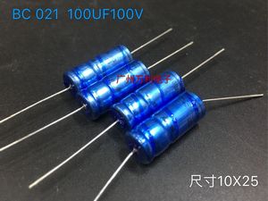 原装荷兰PHILIPS BC 021 100UF 100V 轴向滤波阴极电解电容