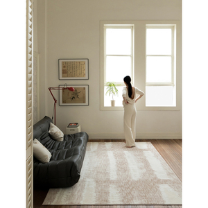 若奈地毯 白橡木纹系列 / 新西兰羊毛立体浮雕现代侘寂客厅大地毯