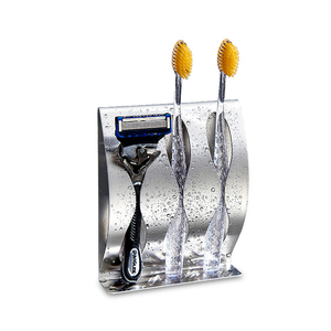 304不锈钢创意粘接免打孔壁挂架套装牙刷座牙具架牙刷架粘贴杯架