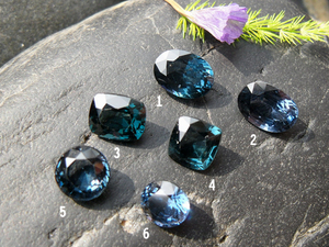 VVS天然蓝绿尖晶石宝石裸石深蓝尖晶石戒面首饰石标本戒指石缅甸