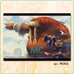 MC 916/WOW 魔兽世界/德莱尼猎人海象人微笑尾巴/布画海报贴画