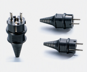 欧式2圆脚电源自接线插头/德标可拆插头/CE认证可拆组装电源插头
