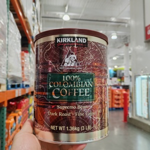美国进口Kirkland科克兰哥伦比亚滤泡式焙炒1360g咖啡粉Costco购