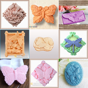 DIY硅胶皂模模型磨子手工皂模具 蝴蝶蜜蜂蜻蜓肥皂模