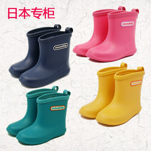 外贸日本原单儿童雨鞋大童小童男女宝宝时尚可爱冬季保暖雨靴