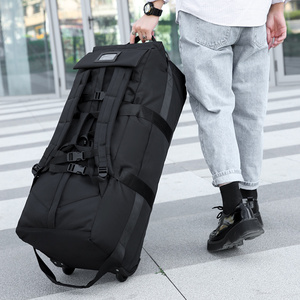 超大容量旅行包双肩背包男女带轮子手提行李包收纳托运搬家行李袋