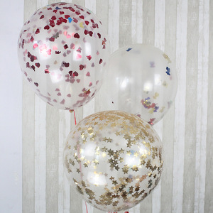 场景布置彩色气球亮片空飘气球波波球填充物颗粒金粉纸屑汽球装饰
