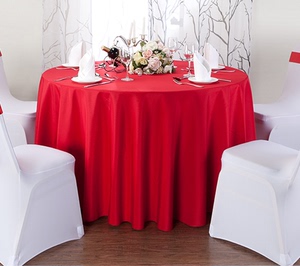 酒店白色桌布婚庆会议红色圆桌布纯色简约西餐厅饭店台布庆典布艺