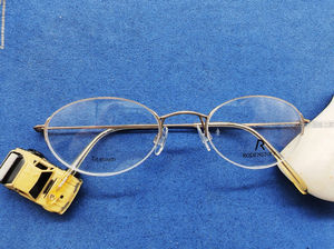 【孤】Rodenstock复古眼镜架钛合金R4492A款半框轻香槟金色椭圆