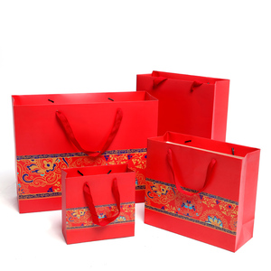 中国风礼盒包装中国风红色喜庆礼品袋纸袋手提袋礼物袋回礼袋