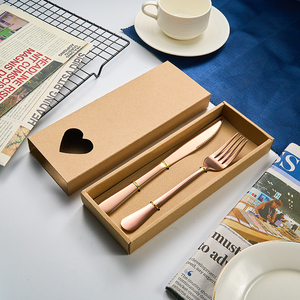 高档礼品定制西餐餐具便携套装家用不锈钢牛排刀叉子两件套礼盒装