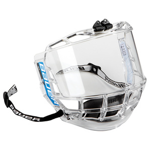 BAUER鲍尔Concept 3儿童青年成人冰球半透明半铁网面罩头盔护目镜