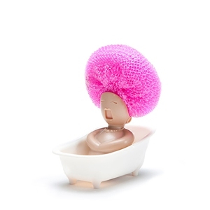 以色列Peleg Design 浴缸美女沥水架 Soap Opera 创意钢丝球收纳