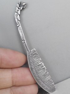 清代东北特色老银小梳子龙头造型少见龙口还含着珠子工艺好老银梳