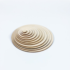 圆木片圆形木板木质圆片椴木层板小圆片工艺装饰材料厚2mm 3mm