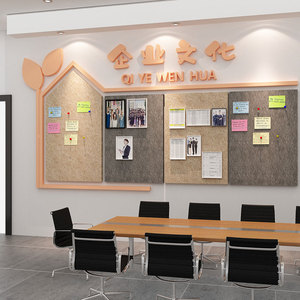 毛毡板公告示栏企业文化墙面办公司室装饰员工作风采照片展示布置