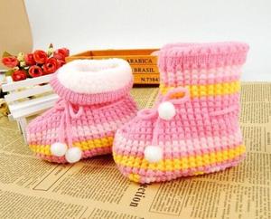 婴儿毛线鞋编织手工宝宝鞋成品0-10个月新生婴儿鞋子春秋男女鞋袜