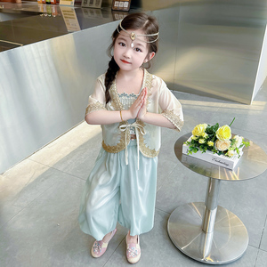 天竺少女舞蹈表演服女宝宝六一儿童节目演出服饰印度异域公主套装