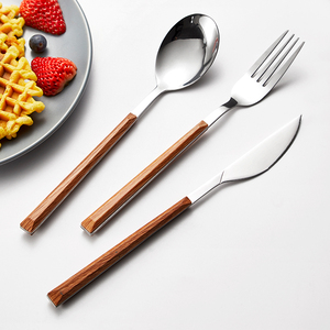 日式不锈钢牛排刀叉勺三件套餐具西餐叉刀高级感颜值套装家用勺子