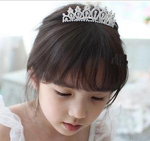 发梳韩国儿童发饰韩单女童头饰公主大皇冠发插发排水钻王冠一个