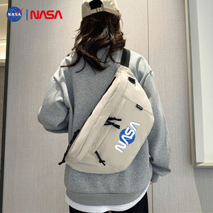 NASA联名潮牌2024新款大容量胸包女时尚百搭斜挎包户外运动背包男