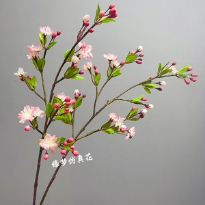 仿真垂丝海棠假花樱花仿真花摆件新款优雅客厅装饰花朵花卉花瓶