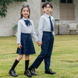 小学生合唱演出服装英伦风校服班服朗诵表演儿童幼儿园园服毕业照