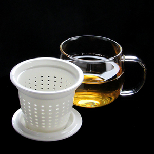 耐热玻璃过滤泡茶杯茶水分离带陶瓷内胆带盖家用男女办公室花茶杯