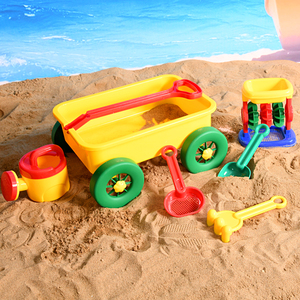 儿童沙滩玩具车套装海边戏水玩沙挖沙挖土小推车拉车宝宝铲子工具