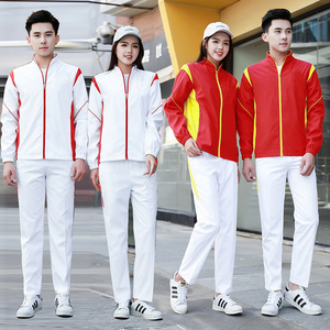 中国队运动套装男女学生班服运动会运动员比赛出场领奖团体服定制
