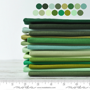 45*55cm 美国进口全棉手工拼布布料 衣裙面料 MODA素布 绿色系2
