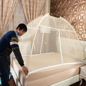 蒙古包蚊帐免安装钢丝支架1.01.21.351.5米1.8M床有底学生宿舍