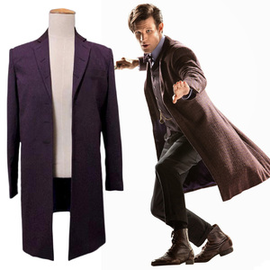 神秘博士Doctor Who紫色羊毛大衣外套cosplay服装男女表演日常服
