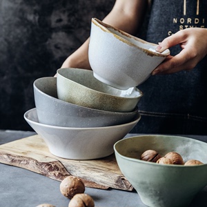 艺家釉下彩陶瓷面碗创意复古餐具米饭碗拉面碗高级感面条碗汤面碗