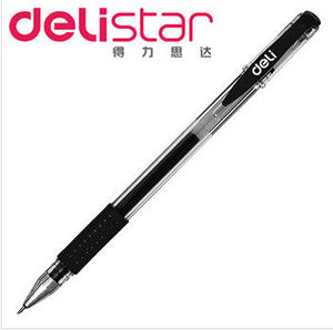 得力6601中性笔 0.5mm水笔 半针管财务笔 碳素笔 签字笔 办公文具