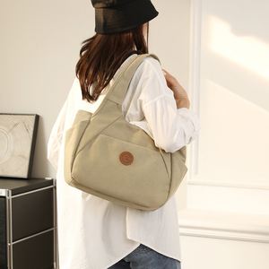 日韩新款手提包女士帆布包时尚休闲大容量单肩包多隔层耐用女包包