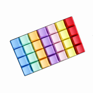 PBT无刻键帽1u加厚机械键盘R3高度个性单色多色彩虹搭配