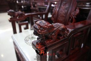 印尼黑酸枝茶桌明清古典中式实木红木家具组合阔叶黄檀功夫茶台
