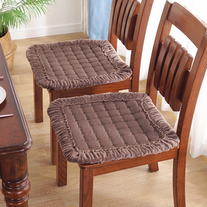 冬季加厚毛绒椅子垫实木餐椅保暖坐垫办公室网吧汽车久坐座垫定做