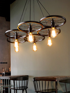 工业风吊灯loft复古网红餐厅酒吧烧烤店铺商用吧台个性创意铁艺灯
