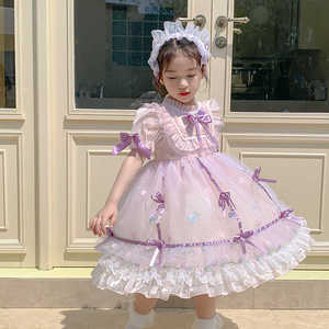 儿童洛丽塔公主裙正版女童裙子宝宝夏季洋装女孩蓬蓬纱礼服连衣裙