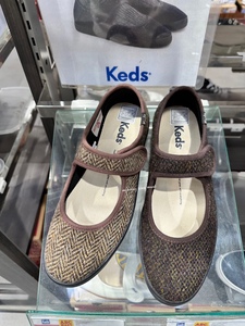 韩国直邮代购 keds 玛丽珍 魔术贴 绒布 布鞋 百搭 可爱 扣带 冬