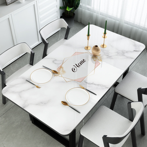 餐桌垫软玻璃pvc桌布轻奢高级感防水防油免洗茶几高档桌子布客厅