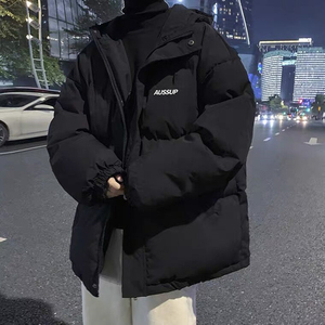 X TNF MDNS羽绒棉服男冬季新款潮牌黑色宽松加厚保暖学生棉袄外套