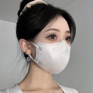 一次性3D 4D 5D超立体口罩黑色白色高颜值大脸防尘防护大人瘦脸女