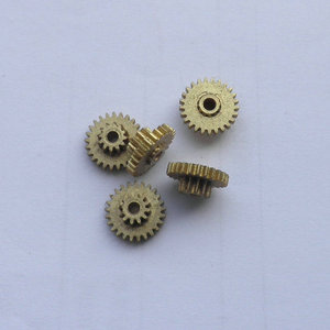 4号双联金属齿轮，铜齿轮25齿，模数0.4，外径10.5mm，齿宽1.8mm